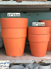 CHẬU GỜ BASIC ĐẤT NUNG 25*25CM (1 chậu), đất nung, chậu cây sân vườn, dễ thoát nước tốt cho cây, Cây Tươi Nguyên CTN1458