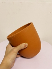 CHẬU TRỨNG ĐẤT NUNG (14*13.5cm) (1 chậu), gốm đất nung, chậu cây mini, sen đá, xương rồng Cây Tươi Nguyên CTN0970