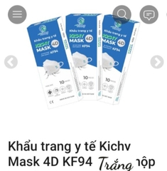hộp 10 cái Khẩu trang y tế Kichy Mask 4D KF94 THÙNG 30 HỘP