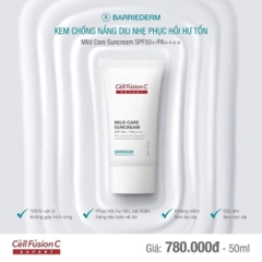 Cell Fusion C Expert - Kem chống nắng vật lý, tăng cường hàng rào bảo vệ da Mild Care Suncream SPF 50+/ PA++++