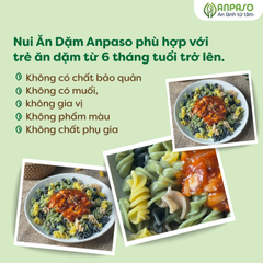 Nui ăn dặm Cải bó xôi 150g  -Thương hiệu: Anpas