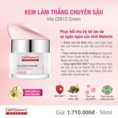 Cell Fusion C Expert - Kem dưỡng trắng & đều màu da White Cure Vita.CEB12 CREAM
