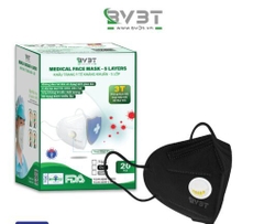 KHẨU TRANG Y TẾ KHÁNG KHUẨN BV3T CÓ VAN Thương hiệu: BV3T  Xuất xứ: VIỆT NAM  Thành phần: gồm 5 lớp  Lớp vải không dệt 