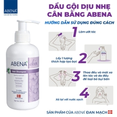 Dầu gội dịu nhẹ cân bằng Abena - 250ml   2. Thương hiệu: ABENA   3. Xuất xứ: Đan Mạch 