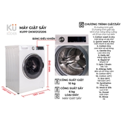 Máy giặt sấy kết hợp KUCHEN 10/6kg DKWD 12106