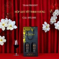Hộp quà vang ( Chi tiết bao gồm 2 chai Polo 99 Queen Wine Vino Da Tavola Rosso 75C)