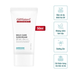 Cell Fusion C Expert - Kem chống nắng vật lý, tăng cường hàng rào bảo vệ da Mild Care Suncream SPF 50+/ PA++++
