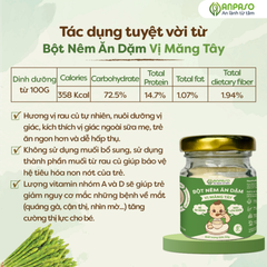 Set bột nêm ăn dặm Anpaso 180g Vị măng tây (gồm 03 lọ 60g)