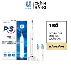 Bàn Chải Điện P/S S100 PRO - Công Nghệ Sóng Âm, Chải Sạch Mảng Bám Tới 10X
