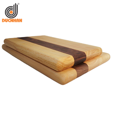 Set 2 thớt ghép cao su và óc chó hình chữ nhật màu tự nhiên DW105