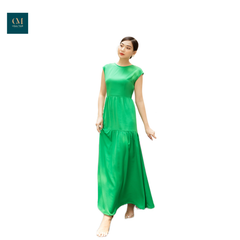 Đầm lụa tay ngắn 03 tầng Rich