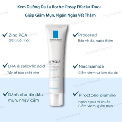 Set trị mụn La Roche Duo + 40ml tặng kèm SRM 50ml-pháp