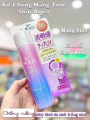 Xịt Chống Nắng Skin Aqua Tone Up UV SPF50+ PA++++ Lọ 70g Nâng Tone Chống Nắng Nội Địa Nhật Bản