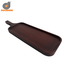 KHAY CAO SU CHỮ NHẬT MÀU ÓC CHÓ CÓ TAY CẦM DW108