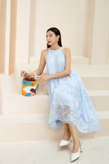 Đầm cổ yếm xanh Joyce