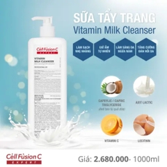 Sữa Tẩy Trang Cell Fusion C Expert Vitamin Milk Cleanser 1000ml   Thương hiệu: Cell Fusion C  Xuất xứ: Hàn Quốc