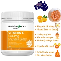 Healthy Care Vitamin C 500mg 500 viên Úc -màu vàng-ÚC