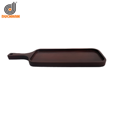 KHAY CAO SU CHỮ NHẬT MÀU ÓC CHÓ CÓ TAY CẦM DW108