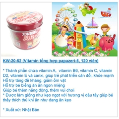 Vitamin tổng hợp papazeri-5 Nhật Bản 120 viên(trẻ em)
