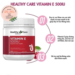 Viên Uống Vitamin E Healthy Care 500IU Hộp 200 Viên-ÚC