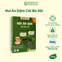 Nui ăn dặm Cải bó xôi 150g  -Thương hiệu: Anpas