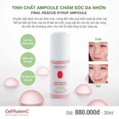Cell Fusion C Expert - Tinh chất chăm sóc da nhờn mụn Final Rescue Syrup Ampoule