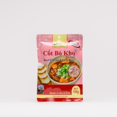 Tên sản phẩm: Cốt gia vị Bò Kho 50g - Vietnam Beef Flovored Stew Base  Thương hiệu: Quốc Việt Foods  Xuất xứ: Mỹ