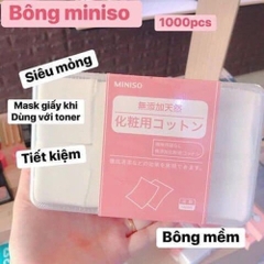 Hộp Bông Tẩy Trang Miniso 1000 miếng - nhật-X-NHẬT