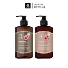 Bộ Dầu gội + Dầu xả Bare For Bare - Phục hồi tóc hư tổn 300ml x2