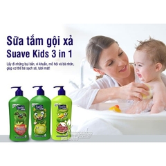 Sữa tắm, Gội và Xả Cho Bé Suave Kids 3 in1- 532ML-usa