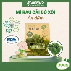 Mì Cải Bó Xôi Ăn Dặm Organic Anpaso 300g  Thương hiệu: Anpaso  Loại sản phẩm: Mì rau củ hữu cơ  Trọng lượng: 300gr 