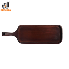 KHAY CAO SU CHỮ NHẬT MÀU ÓC CHÓ CÓ TAY CẦM DW108