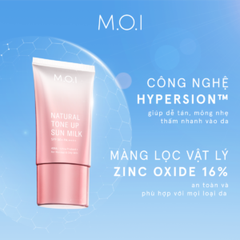 [TẶNG KÈM QUÀ] KEM CHỐNG NẮNG NÂNG TONE NATURAL TONE UP SUN MILK M.O.I 40ML