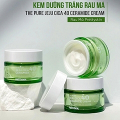 KEM DƯỠNG TRẮNG DA RAU MÁ PRETTY SKIN THE PURE JEJU CICA-hàn