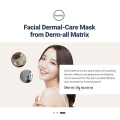Mặt Nạ Derm all Matrix Facial Dermalcare Mask ( MẪU MỚI màu -4 miếng xanh than)-hàn
