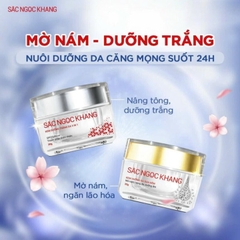 COMBO KEM DƯỠNG DA NGÀY VÀ ĐÊM - MỜ NÁM & DƯỠNG TRẮNG - SẮC NGỌC KHANG