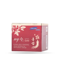 KEM DƯỠNG DA SÂM TỔNG HỢP NGÀY VÀ ĐÊM AQUA WRINKLE & WHITENING CREAM 50G - MY GOLD