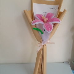 BÓ HOA LY KẼM NHUNG HANDMADE YUKISHOP YK23