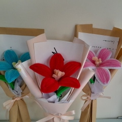 BÓ HOA LY KẼM NHUNG HANDMADE YUKISHOP YK23
