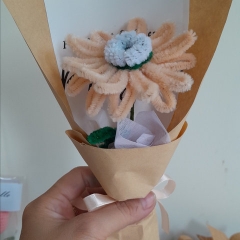 BÓ HOA HƯỚNG DƯƠNG KẼM NHUNG HANDMADE