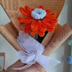 BÓ HOA HƯỚNG DƯƠNG KẼM NHUNG HANDMADE