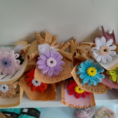 BÓ HOA ĐỒNG TIỀN KẼM NHUNG HANDMADE