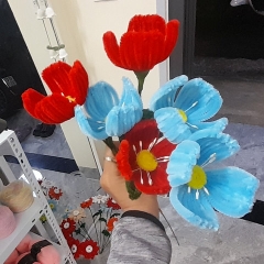 BÓ HOA ĐỒNG TIỀN KẼM NHUNG HANDMADE