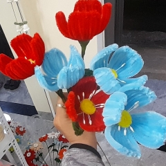 BÓ HOA HƯỚNG DƯƠNG KẼM NHUNG HANDMADE