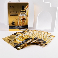 MẶT NẠ VÀNG 24K HỘP 10 CÁI DƯỠNG ẨM PHỤC HỒI HƯ TỔN DA MẶT - GDN