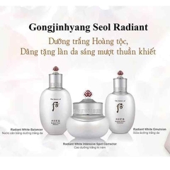 SET DƯỠNG TRẮNG DA WHOO GONGJINHYANG SEOL RADIANT WHITE SPECIAL GIFT SET 5 ITEMS KEM DƯỠNG DA TOÀN DIỆN - WHOO