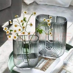 BÌNH HOA THỦY TINH TRONG SUỐT MIỆNG RỘNG