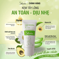 KEM TẨY LÔNG SKINZE HAIR REMOVAL TẨY LÔNG NÁCH LÔNG CHÂN LÔNG TAY VIỀN BIKINI SẠCH HƠN WAX LÔNG CẠO LÔNG