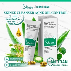 SỮA RỬA MẶT SKINZE ACNE OIL CONTROL CHO DA DẦU MỤN TRÀM TRÀ TRẦU KHÔNG KHỔ QUA BHA VITAMIN B5