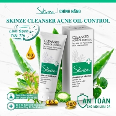 SỮA RỬA MẶT SKINZE ACNE OIL CONTROL CHO DA DẦU MỤN TRÀM TRÀ TRẦU KHÔNG KHỔ QUA BHA VITAMIN B5